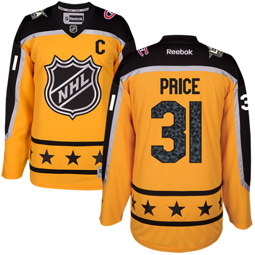 Canadiens #31 Carey Price Yellow All-Star Atlantic Division Stitched NHL Jersey